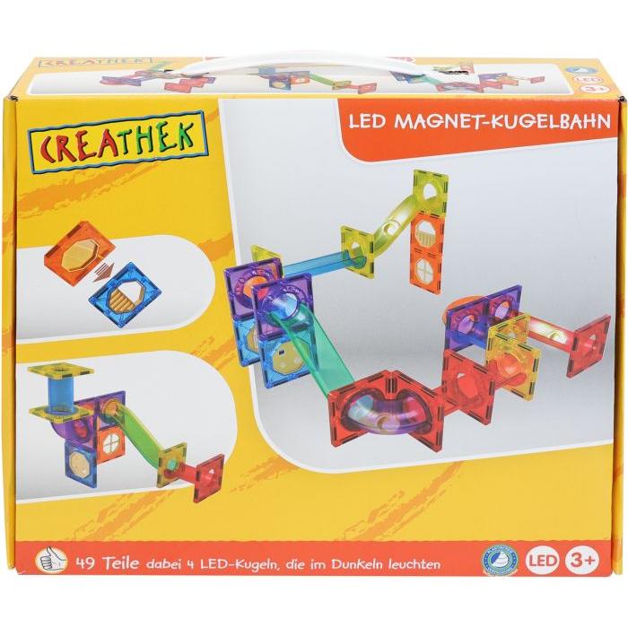 Thumbnail - Creathek LED Magnet Kugelbahn, 49 Teile