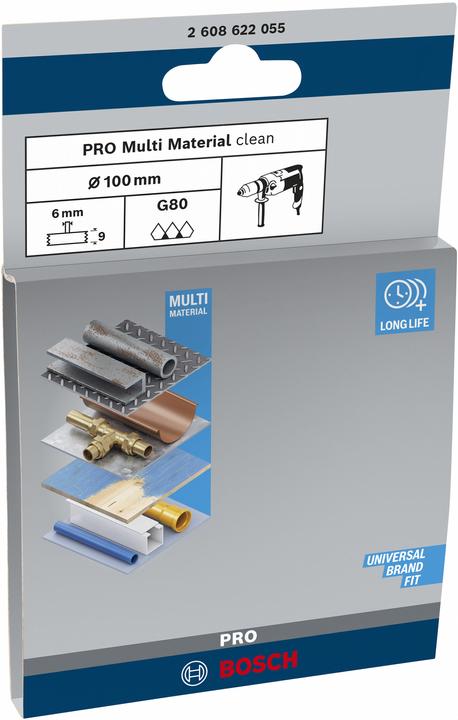 Actual product image Bosch Professional Zubehör PRO Multi Material clean disc brush, straight shaft, 100 x 1 mm (80)