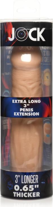 Actual product image Jock Extra Long Penis Sleeve 3" - Beige