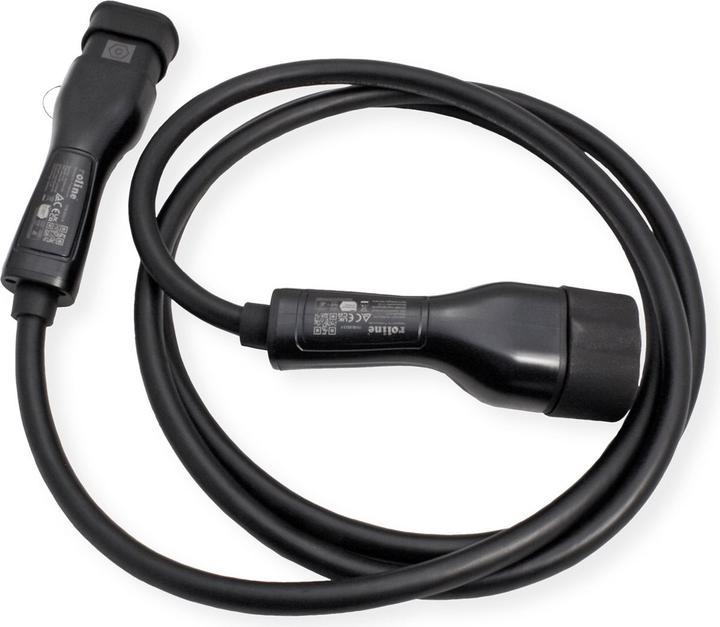 Image du produit Roline Câble de recharge pour voiture électrique (Type 2, 22 kW, 32 A, 3 m)