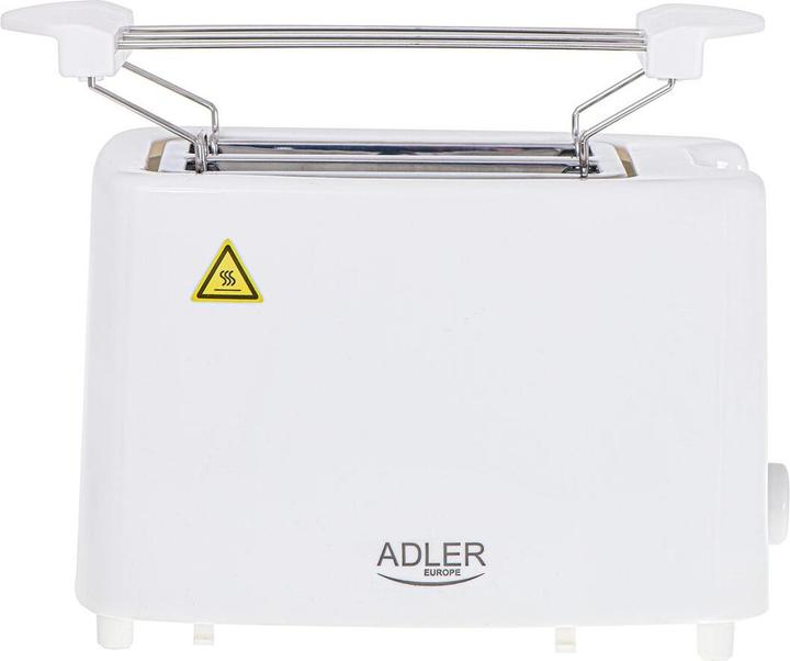 Produktbild Adler Toaster AD 3223 Power 750 W, Number of slots 2, Housing material Plastic, Baltas