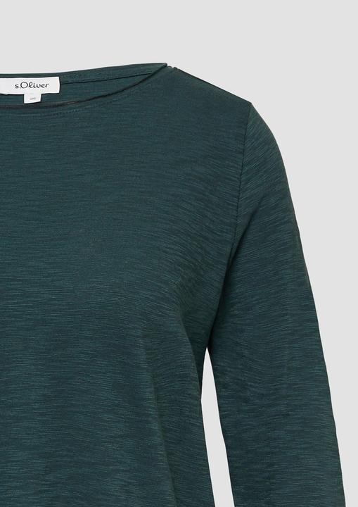 Immagine prodotto S.Oliver T-Shirt Shirt mit Flammgarnstruktur und 3/4-Ärmeln (40)