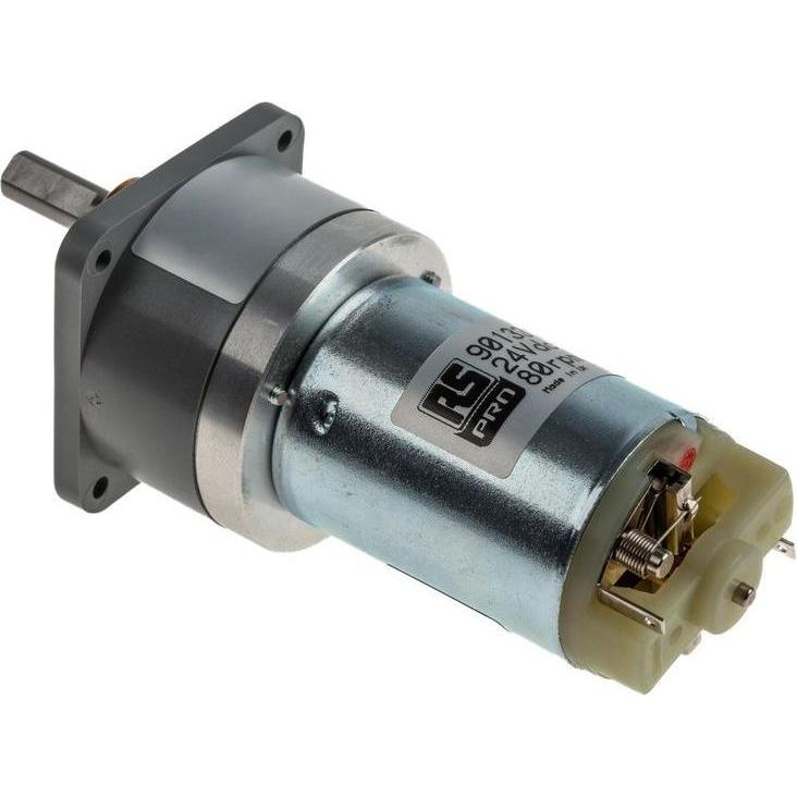 RS PRO, Motore elettrico, Motoriduttore DC 24V, 200 mNm, 80 rpm