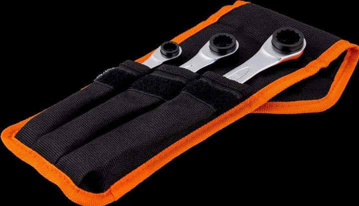 Produktbild Bahco 4-in-1 Knarren-Ringschlüsselsatz - 3-teilig/Tasche (19 mm)