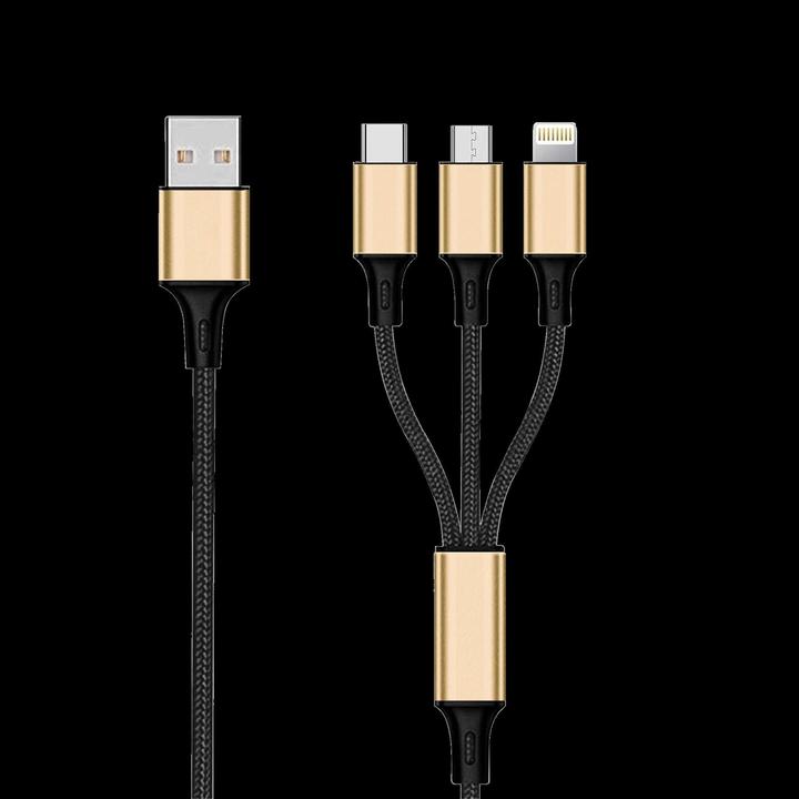 Produktbild 2GO 797152 USB Kabel USB B USB C/Micro-USB B/Lightning (1.50 m)