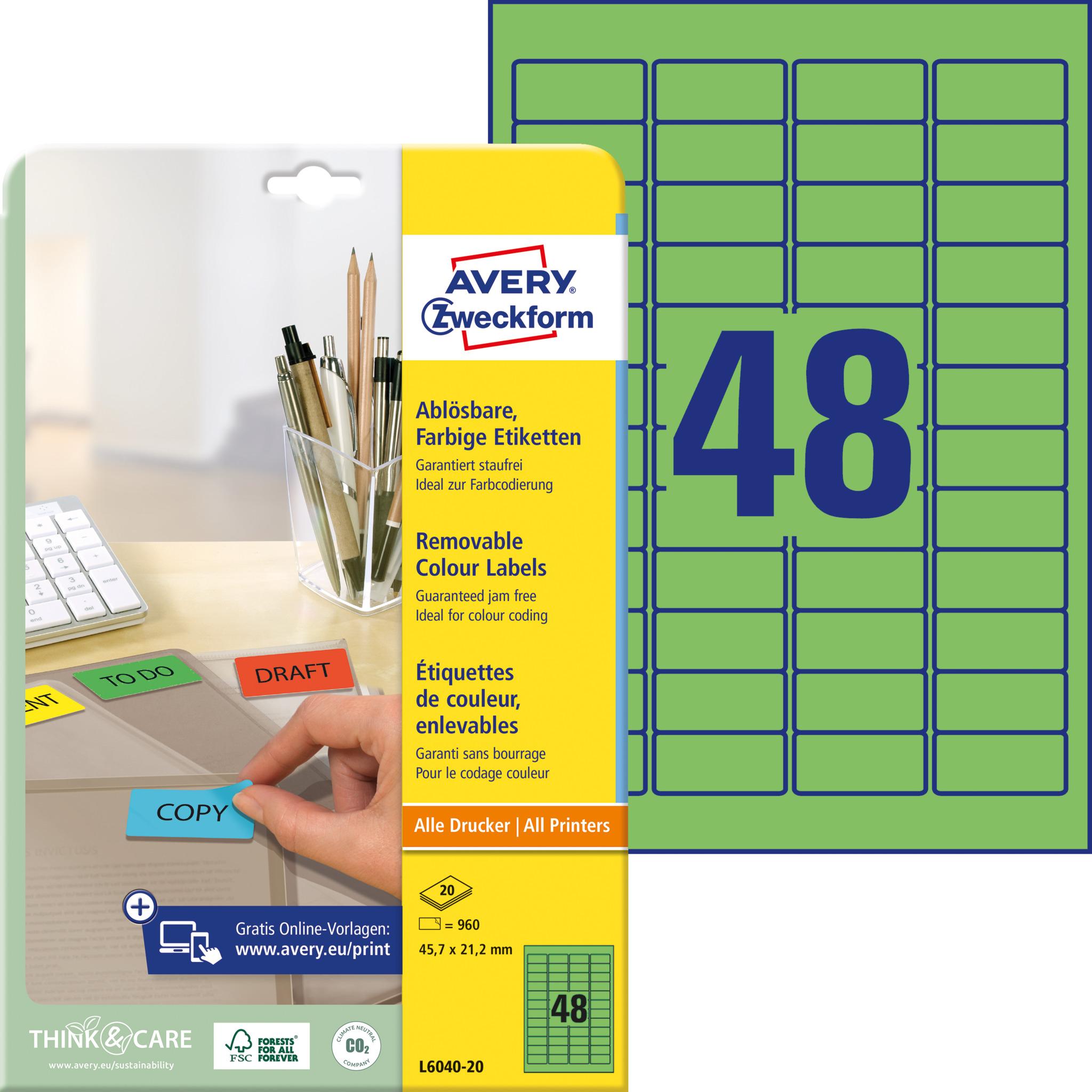 Avery Organisation Etiketten (L6040-20)