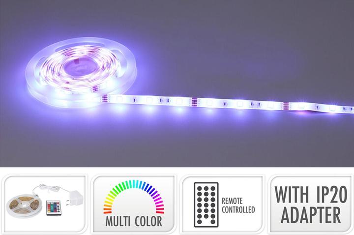 Produktbild Home&Styling RGB LED Streifen, 150 LEDs mit Fernbedienung und 4 Modi, 5 Meter (RGB, 500 cm, Indoor)