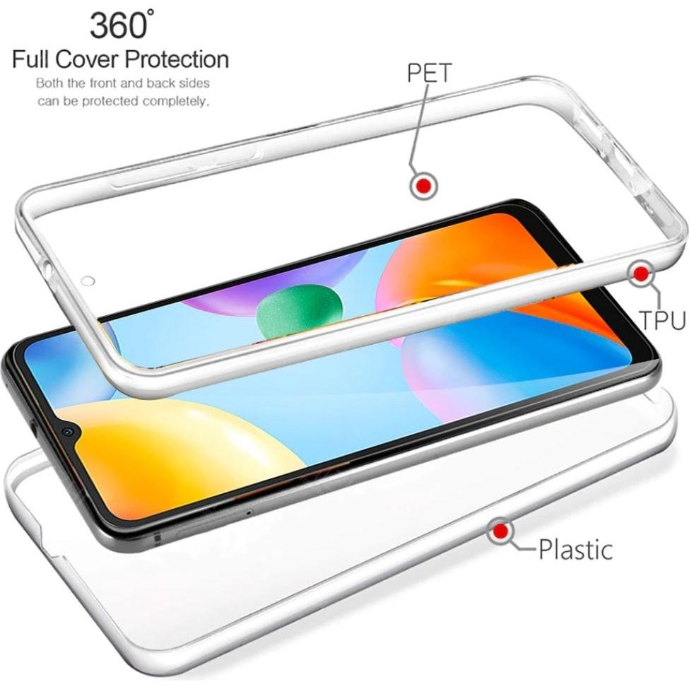 Thumbnail - Screenguard 360° Screen & Body Protector Xiaomi Redmi 10C Hülle mit Folie (Xiaomi Redmi 10C), Smartphone Hülle, Transpar...