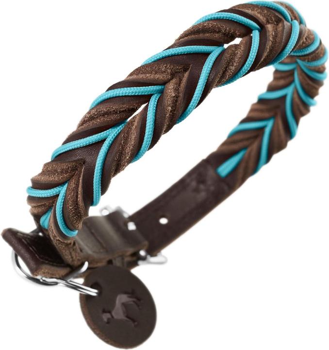 Produktbild Hunter Dogcollar Solid Education Cord M-L (60), dark brown/turquoise - (69324) (M, L, Hund, Allgemein)