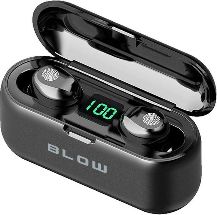Blow Kopfhörer Earbuds BTE200 BLACK power bank 2000mAh (Keine Geräuschunterdrückung, 5 h, Kabellos)