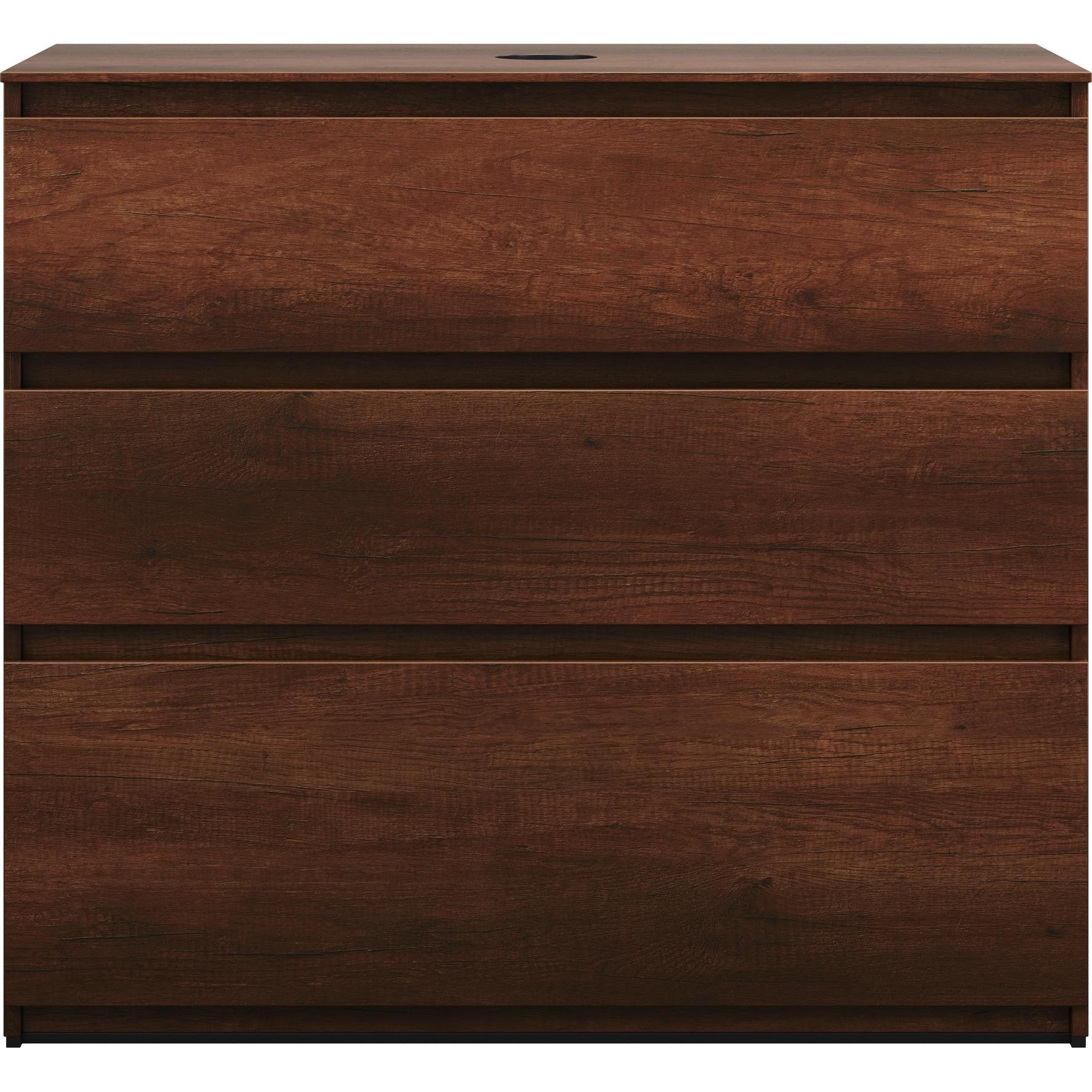 burgbad, Waschtischkonsole, Lin20 Waschtischunterschrank inklusive Konsolenplatte, 3 Auszüge, Tiefe 487mm, 1002x487x900