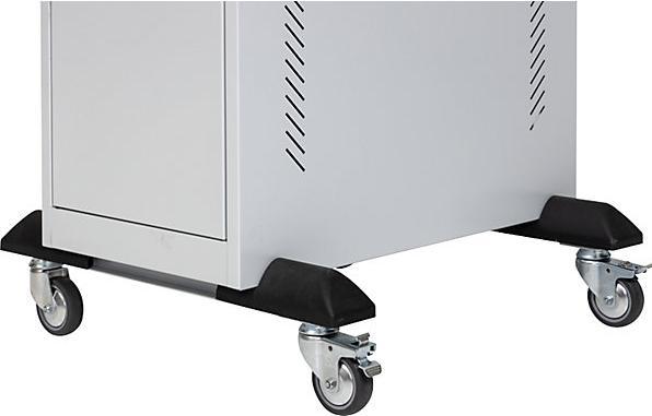 Immagine prodotto eurokraft basic Armadio per computer, con piano di lavoro e parete forata, grigio chiaro. (60 cm, 163.80 cm)