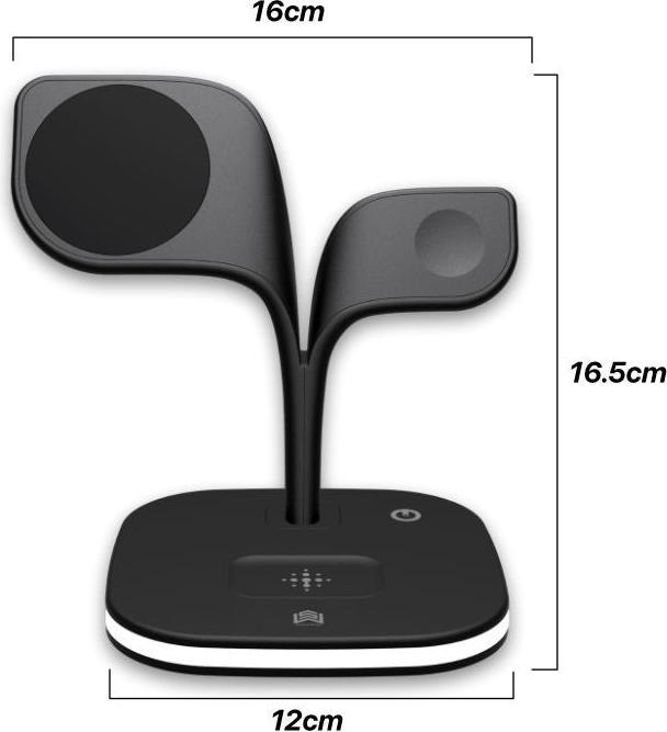 Image du produit Hermex Chargeur sans fil 5 en 1 Chargeur rapide Qi Station d'accueil (15 W)