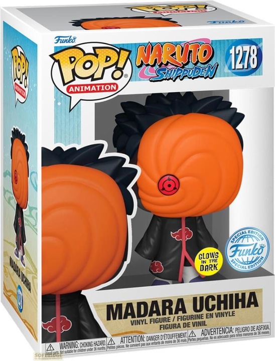Image du produit Funko POP! animation Naruto Shippuden Madara Uchiha (Sharingan) Edition Limitée Phosphorescente