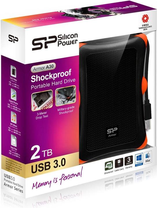 Actual product image Silicon Power Armor USB 3.1 Gen1 (2 TB)