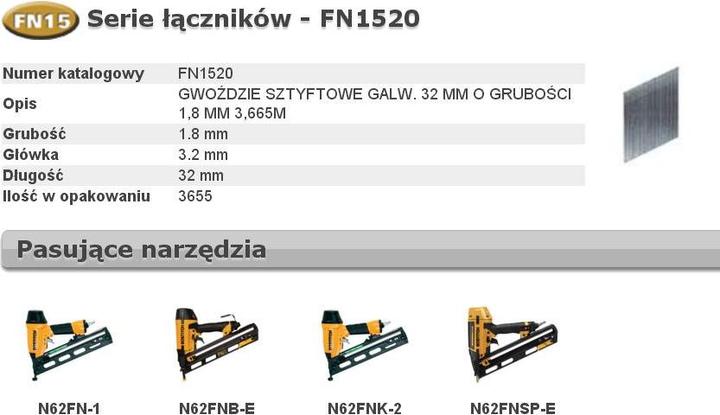 Image du produit Bostitch FN1520 32mm coudé Finish Nails 15 Gauge galvanisé Pack 3655 - BOSFN1520 (3655 pièce(s), 32 mm)