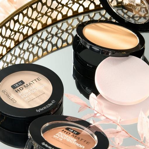 Actual product image Catrice 18H HD Matte Powder Foundation (012W)