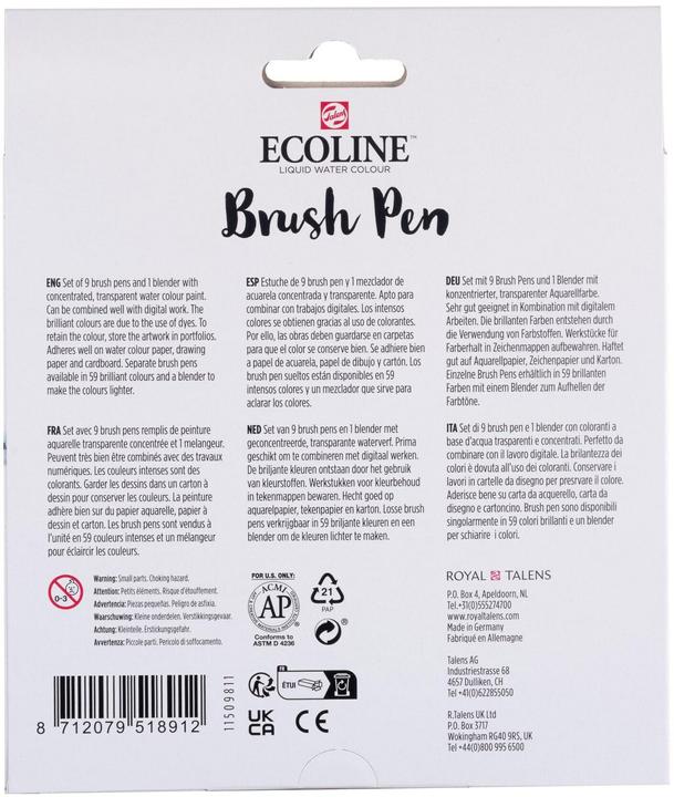 Produktbild Talens Brush Pen (Mehrfarbig, 10 x)