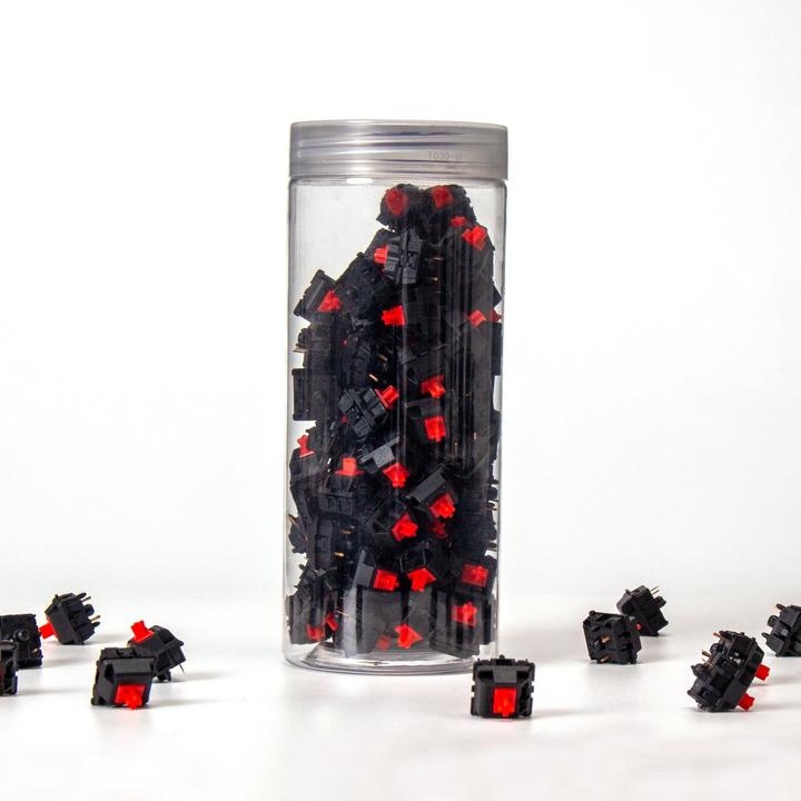 Actual product image Keychron Gateron KS-3X Full Black Switch (110 pieces)