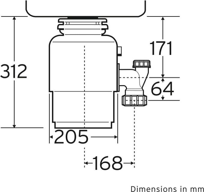 Produktbild Insinkerator Evolution 100 Müllschlucker zerkleinerer (515 W)