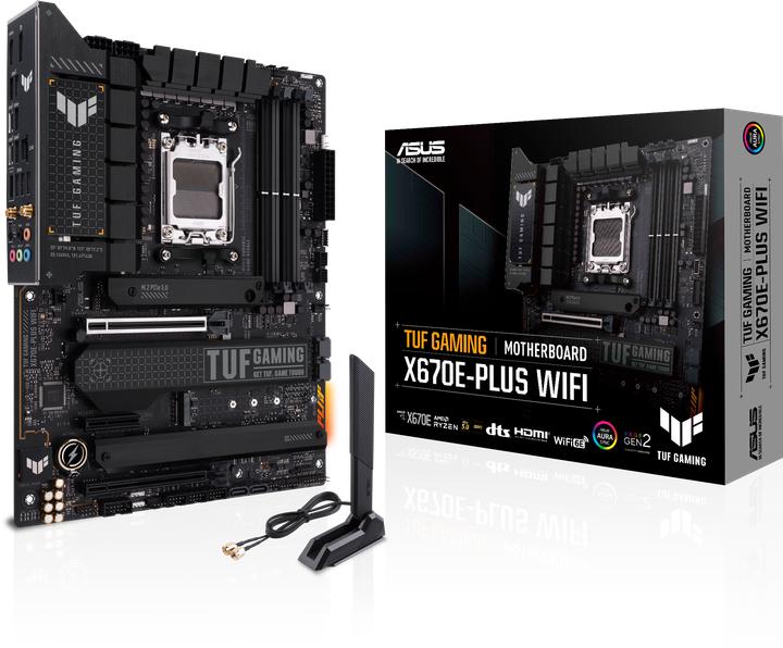 Actual product image ASUS TUF GAMING X670E-PLUS WIFI (AM5, AMD X670E, ATX)