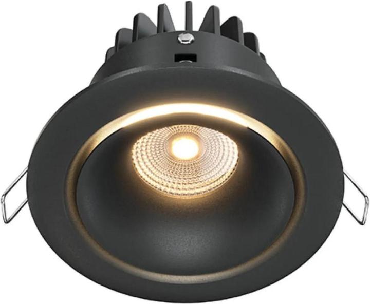 Produktbild Maytoni Yin LED Downlight, Einbauleuchte 12W Schwarz Warmweiss Ø98mm (1100 lm)