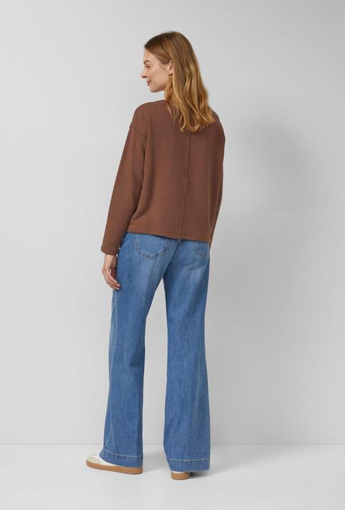 Produktbild s.Oliver Sweatshirt Verkürztes Sweatshirt mit Naht-Details (46)