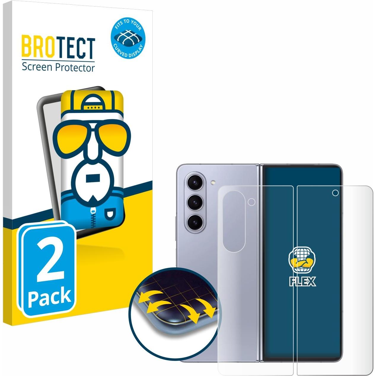 Thumbnail - BROTECT Full-Cover Displayschutz (2 Stück, Samsung Galaxy Z Fold5), Smartphone Schutzfolie, Transparent