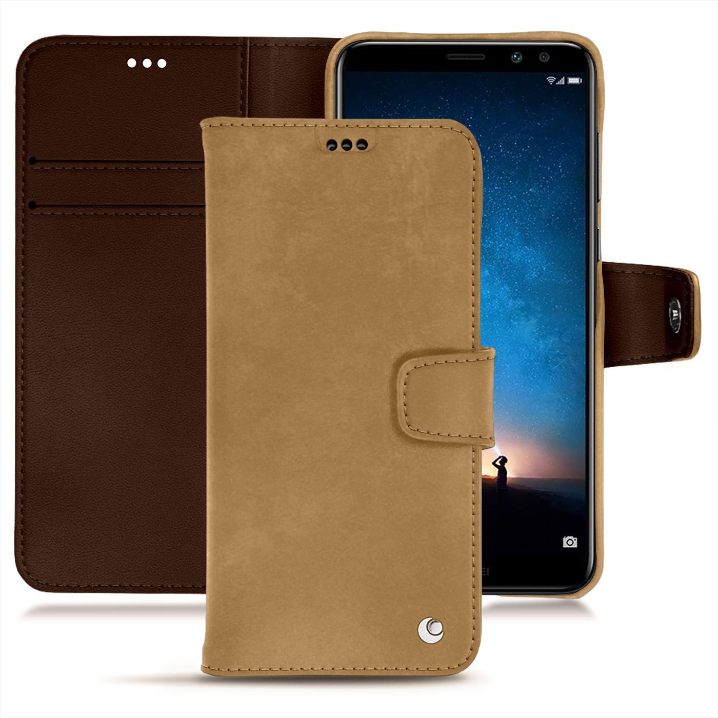 Thumbnail - Noreve Lederschutzhülle Wallet (Huawei Mate 10 Lite), Smartphone Hülle, Braun