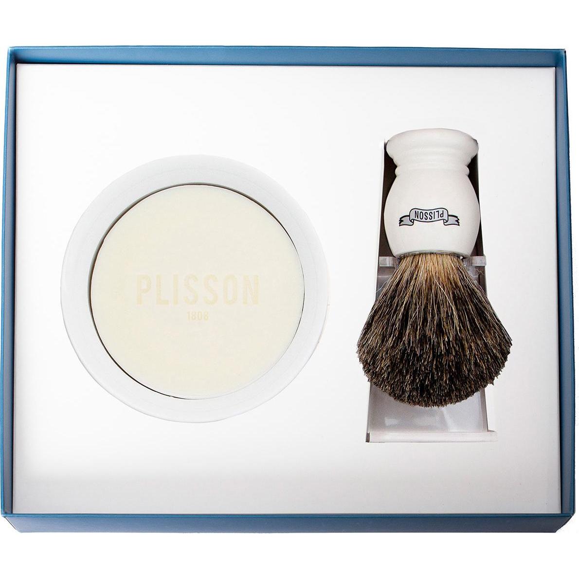 Thumbnail - Plisson 1808, Bartpflege, Essentiel 3-piece set Pure Badger Russian Grey