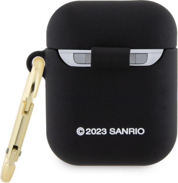 Produktbild Hello Kitty HKA23DKHSK Airpods 1/2 cover czarny/black Silicone 3D Kitty Head (Kopfhörer Hülle)