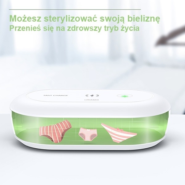 Actual product image Usams Sterylizator UV z ład. indukcyjną 10W biały/white ZB138XDJ01 (US-ZB138)