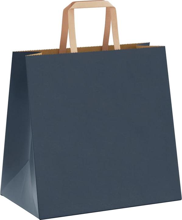 Image du produit VidaXL Sacs en papier kraft 250 pcs. avec anse bleu 26x17x25 cm Sac en papier (Pochette cadeau, 250 x)