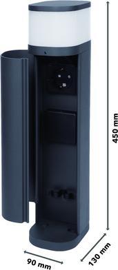 Produktbild Diebold Steckdosensäule,2-fach,Aluminium/Kunststoff,IP44