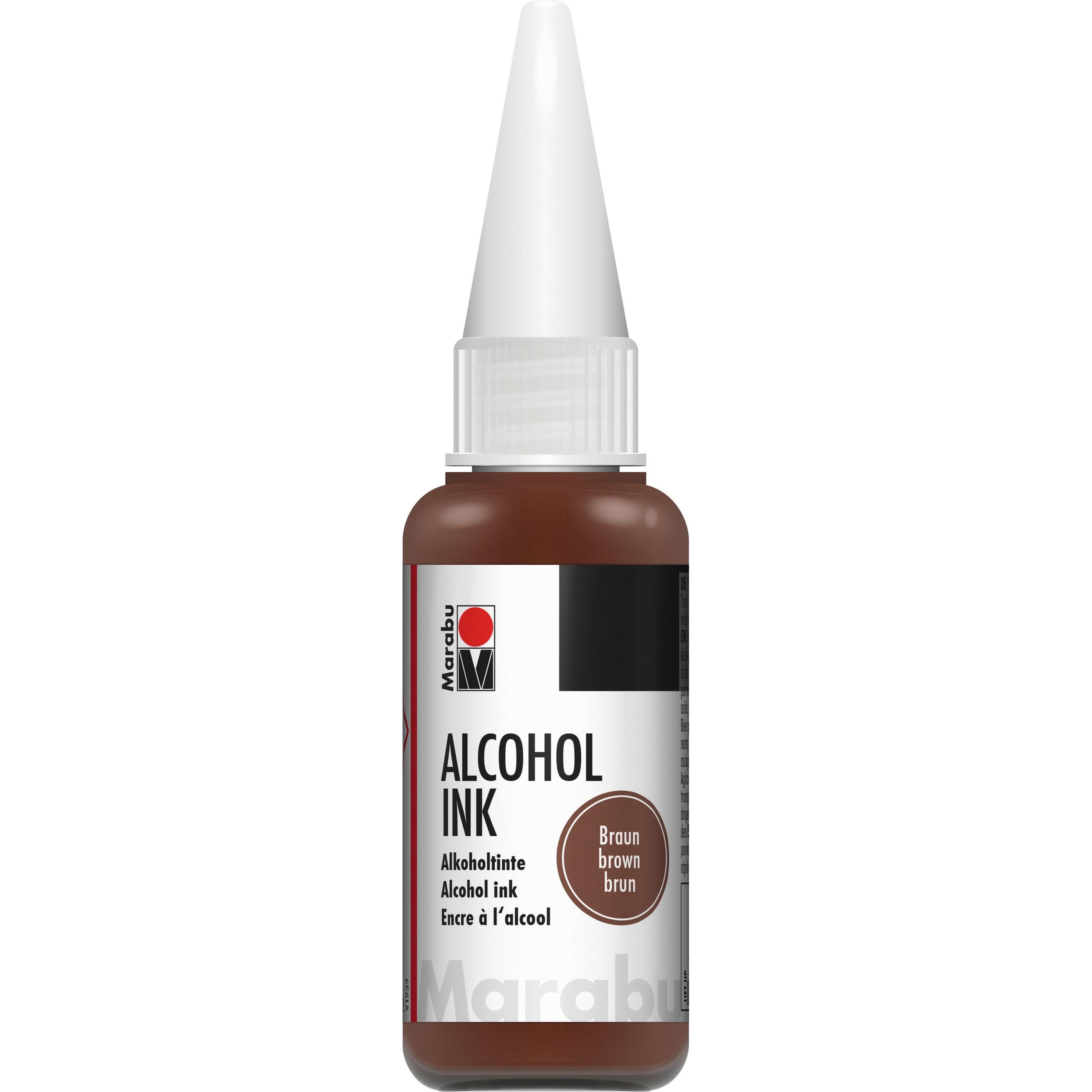 Thumbnail - Marabu, Künstlerfarbe + Bastelfarbe, Alkoholtinte Ink (Braun, 20 ml)