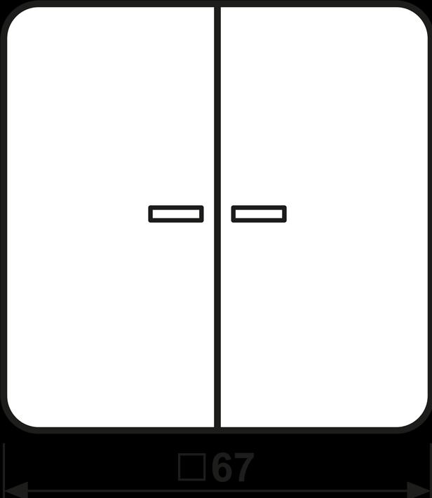 Image du produit JUNG CD10921STRFBR Bouton-poussoir KNX RF