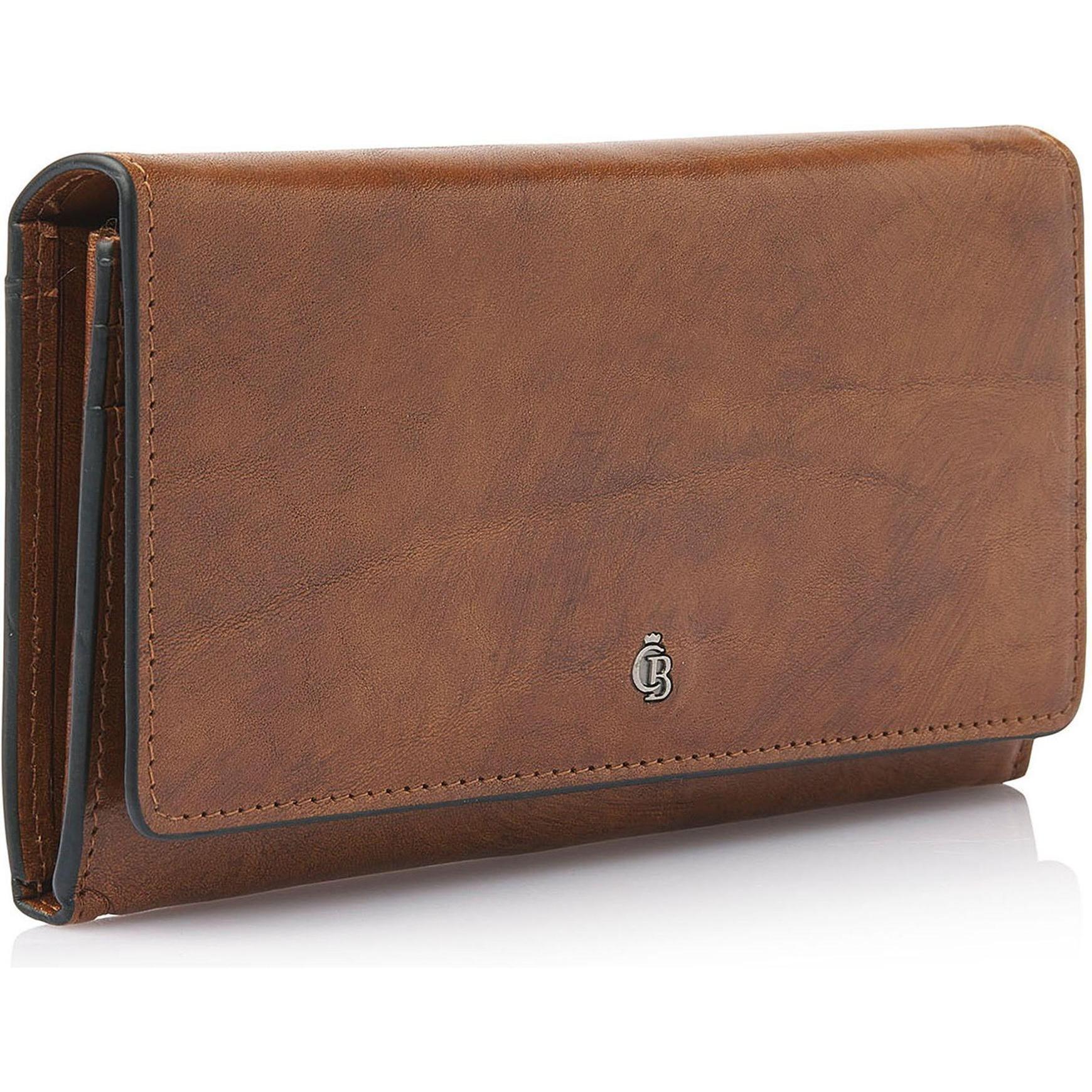 Thumbnail - Castelijn & Beerens, Damen, Portemonnaie, Rien Geldbörse RFID Leder 17 cm, Braun