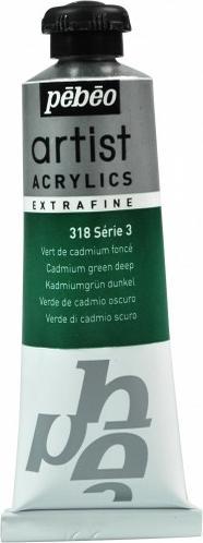 Pebeo Artist Acrylics Extrafein Acrylfarben (Kadmiumgrün Dunkel, 37 ml)