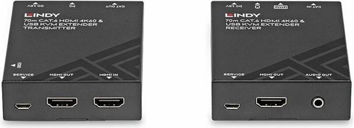 Immagine prodotto Lindy 70m Cat.6 HDMI 4K60, USB & Audio KVM Extender