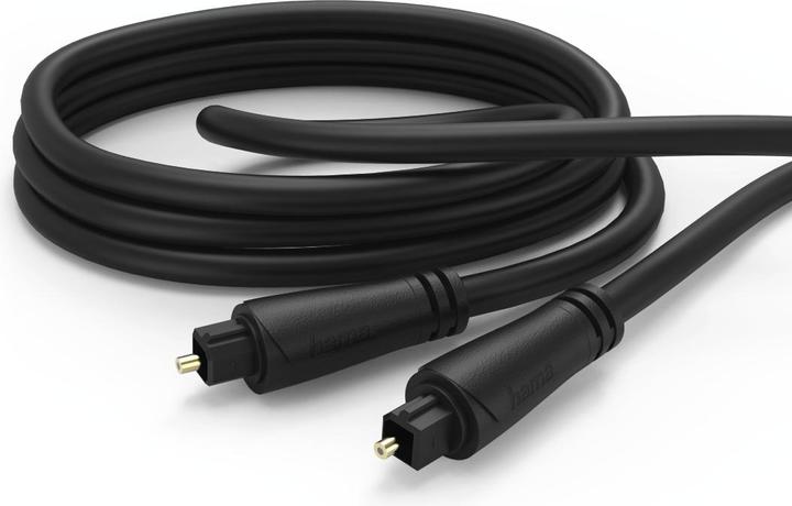 Actual product image Hama 00179212 Fibre optic cable 3 m TOSLINK ODT Black (3 m, TOSLINK)