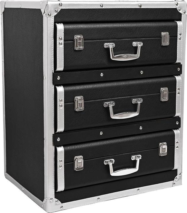 Produktbild Harvey Makin Schwarze Aufbewahrungsbox mit 3 Schubladen (46 cm)