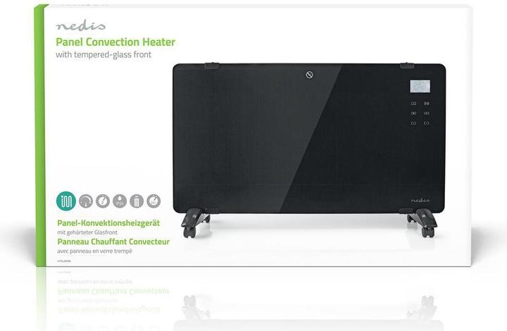 Actual product image Nedis HTPL20FBK. Type: Electric convector space heater, Cable length: 1.5 m, International protection (2000 W)
