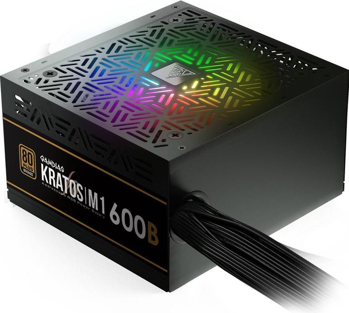Actual product image Gamdias Alimentation ATX Kratos M1-600B RGB - 600W (Noir) Bronze (600 W)