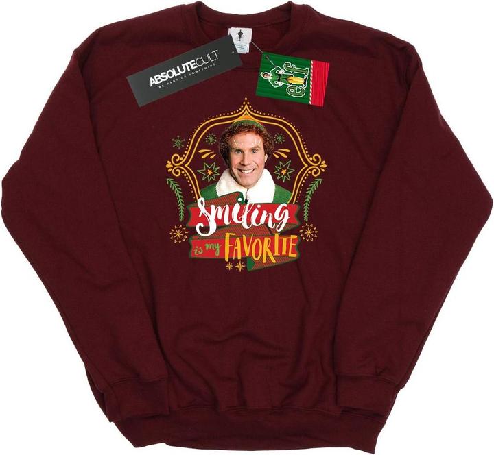 Actual product image Elf Womens/Ladies Buddy Smiling Sweatshirt (L)