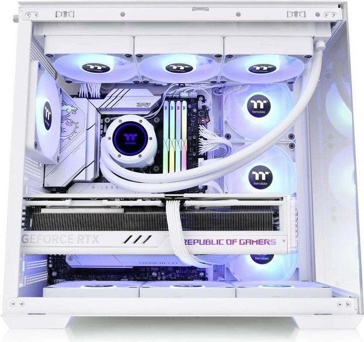 Actual product image Thermaltake Geh View 380 WS Midi Tower "ARGB Snow" White retail (ATX, mATX, Mini-ITX)