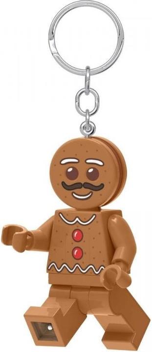 Actual product image Euromic LEGO - Keychain w/LED - Gingerbread Man (4006036-LGL-KE182H)