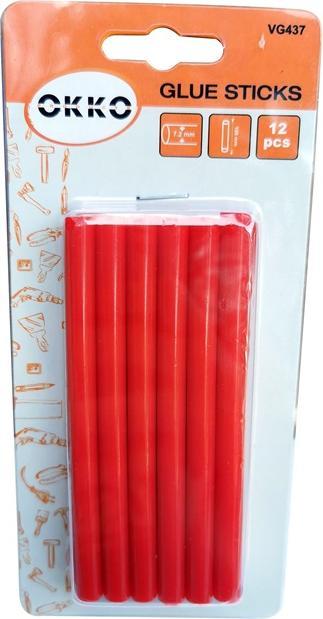 Okko GLUE STICKS 12PCS SET.7.2X100MM.RED