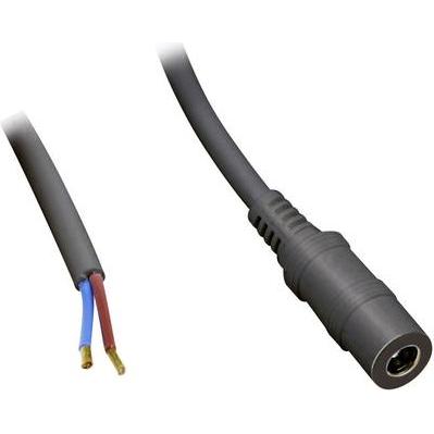 Tru Components Niedervolt-Anschlusskabel Niedervolt-Buchse, Elektronikkabel + Stecker, Schwarz