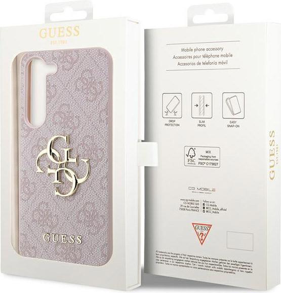 Produktbild Guess 4G Metal Logo Case für Samsung Galaxy S23 - pink (Samsung Galaxy S23)