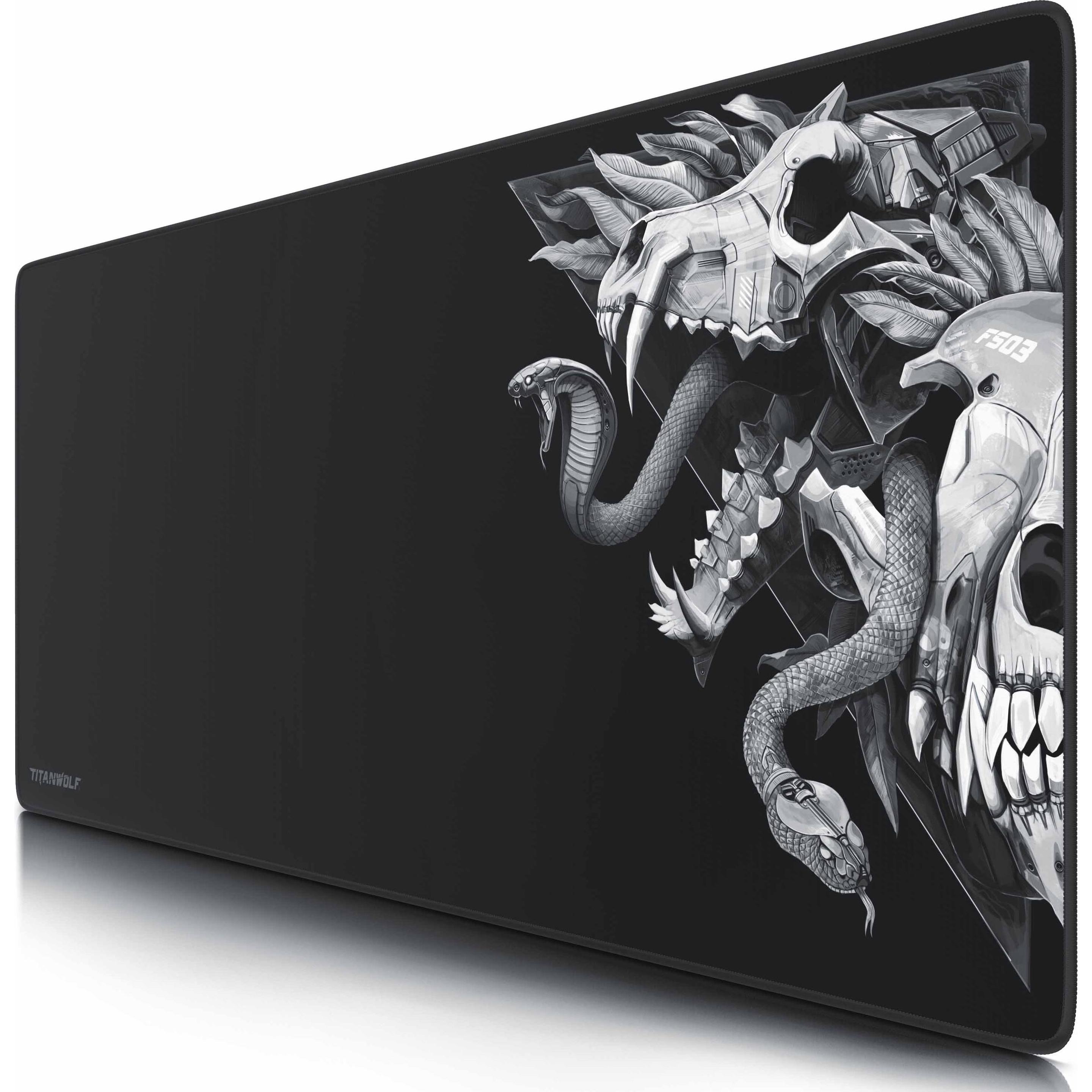 Titanwolf Gaming Mauspad, Mausmatte, Schwarz